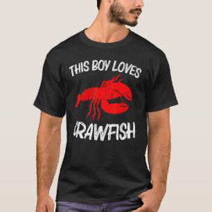 Crawfish Boys Kids Crayfish  Crawfish Eating T-Shirt