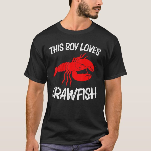 Crawfish Boys Kids Crayfish  Crawfish Eating T-Shirt (Front)