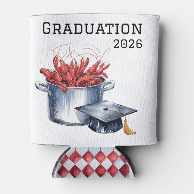 Crawfish & Caps: A Boiled Graduation Celebration  Can Cooler (Front)