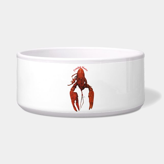 Crawfish Ceramic Pet Bowl (Front)