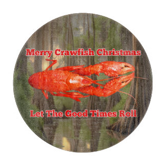 Crawfish Christmas Cutting Board