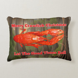 Crawfish Christmas  Decorative Cushion