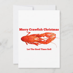 Crawfish Christmas Holiday Card