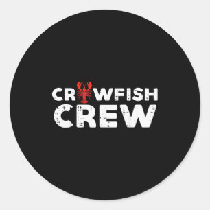 Crawfish Crew Funny Crayfish Cajun Matching Men Wo Classic Round Sticker