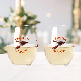 Crawfish Down On The Bayou Stemless Wine Glass