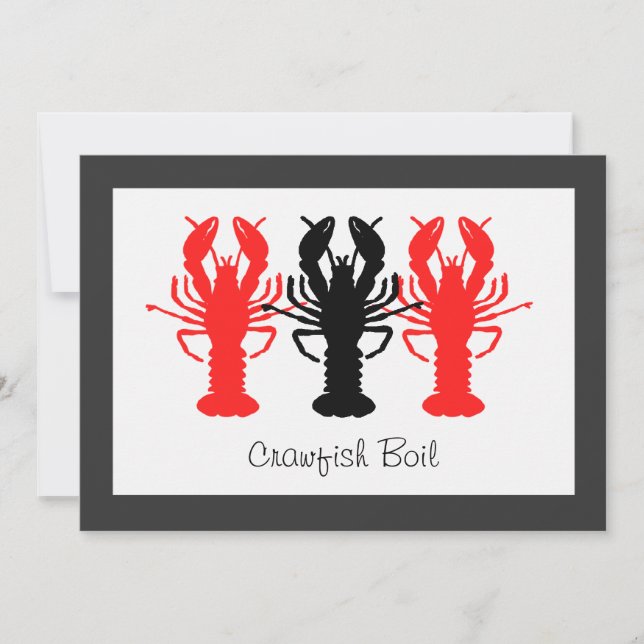 Crawfish / Lobster Boil Party Invitations (Front)