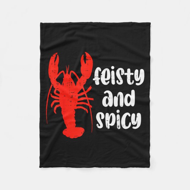 Crawfish Lobster Feisty And Scy Crayfish Men Women Fleece Blanket (Front)