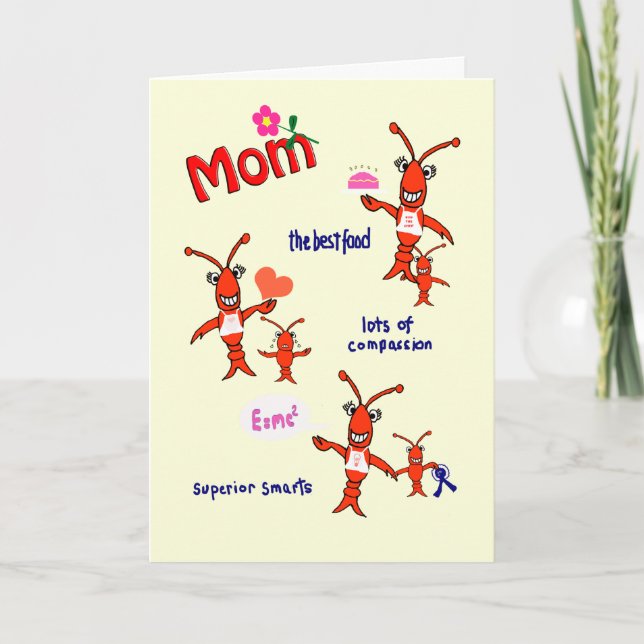 Crawfish/Lobster Mother's Day Card (Front)