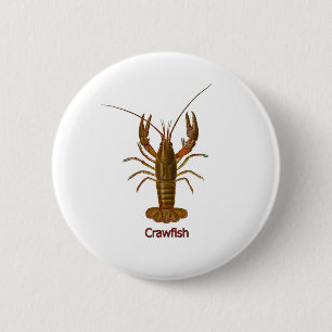 Crawfish Logo 6 Cm Round Badge