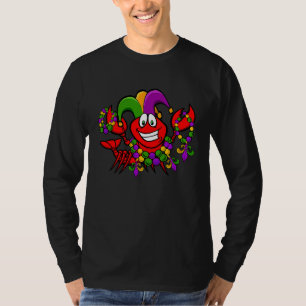 Crawfish Mardi Gras Tee Jester Lobster Crayfish Fa