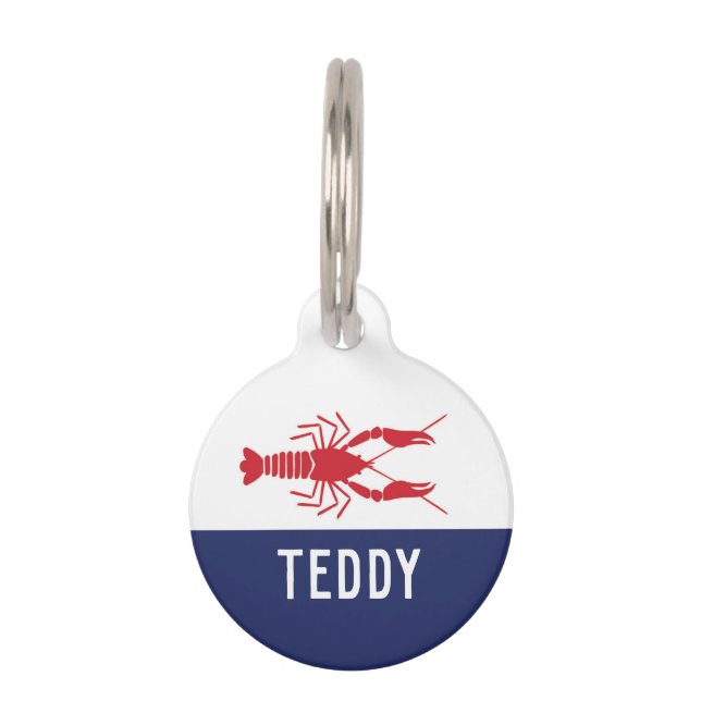 CRAWFISH (NAVY) PET TAG (Front)