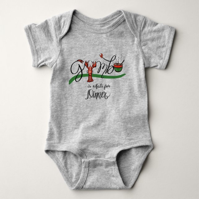 Crawfish Onsie Baby Bodysuit (Front)