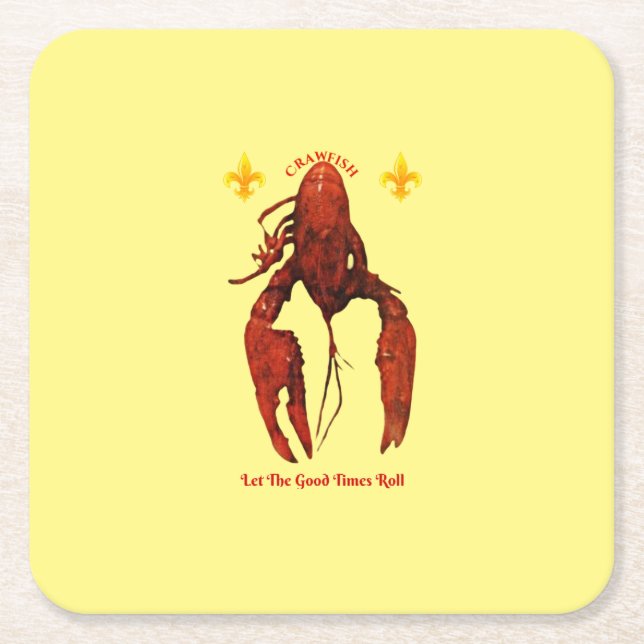 Crawfish Paper Coaster (Front)
