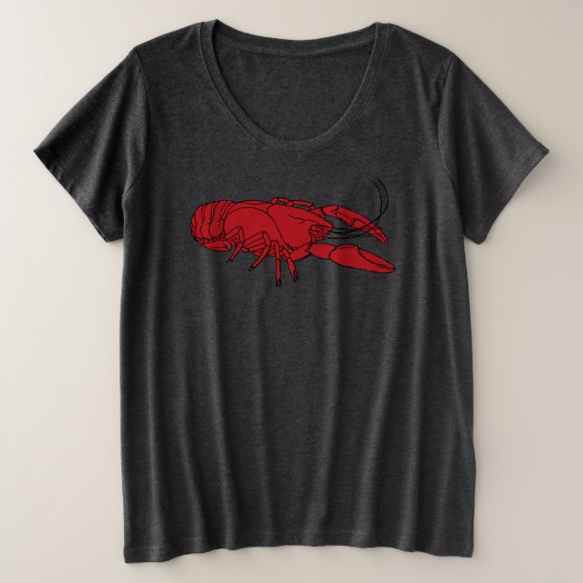 Crawfish Plus Size T-Shirt (Design Front)