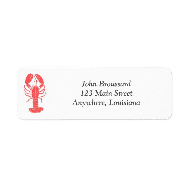 Crawfish Return Address Label (Front)