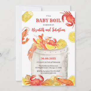 Crawfish Seafood Boil Baby Shower Invitation