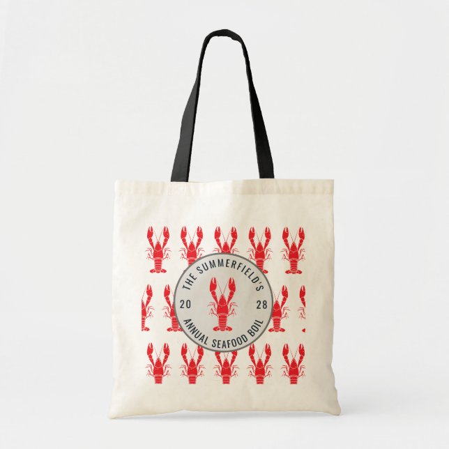 Crawfish Seafood Boil Summer Birthday Party Tote Bag (Front)