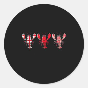 Crawfish Season Crayfish Patterns Cajun Boil Men W Classic Round Sticker
