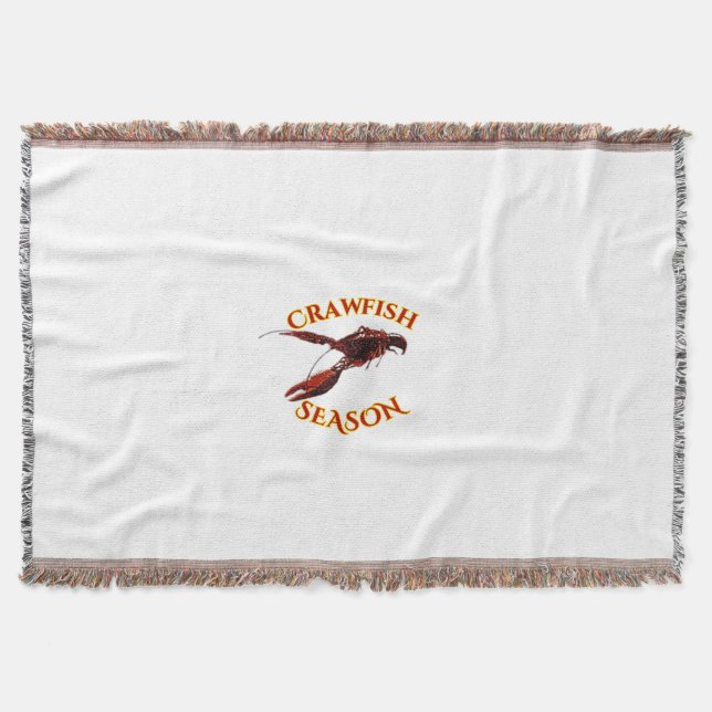 Crawfish Season Throw Blanket (Front)