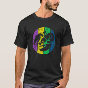Crawfish Silhouette Mardi Gras Celebration T-Shirt