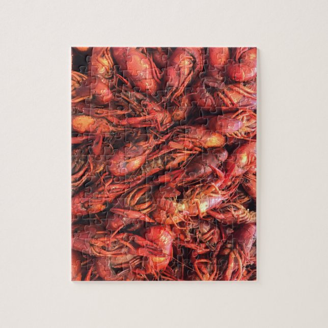 Crawfish Stained Glass Puzzle (Vertical)