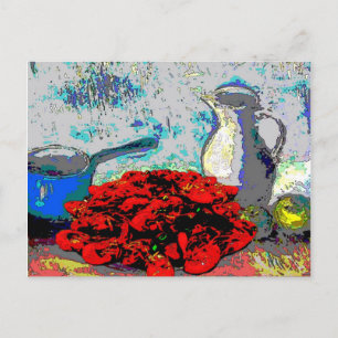 Crawfish Still Life, Fauvism Postcard