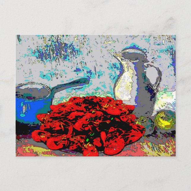 Crawfish Still Life, Fauvism Postcard (Front)
