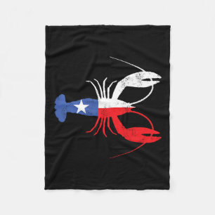 Crawfish Texas Crawdaddy Southern Food Mardi Gras  Fleece Blanket