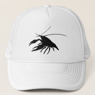 crawfish's silhouette (black) trucker hat