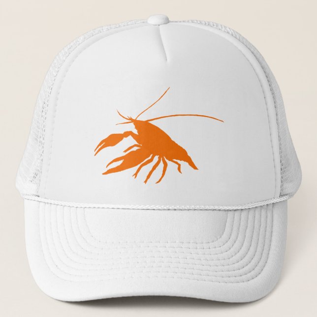 crawfish's silhouette (Orange) Trucker Hat (Front)