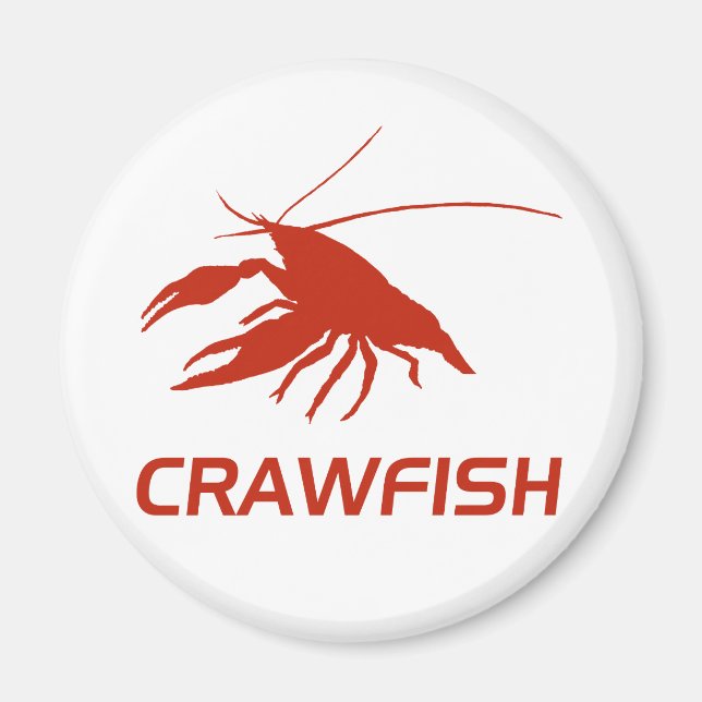 crawfish's　silhouette (Red) Magnet (Front)