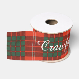 Crawford clan Plaid Scottish tartan Grosgrain Ribbon