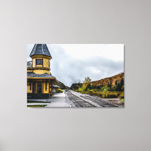 Crawford Notch Train Station Canvas Print