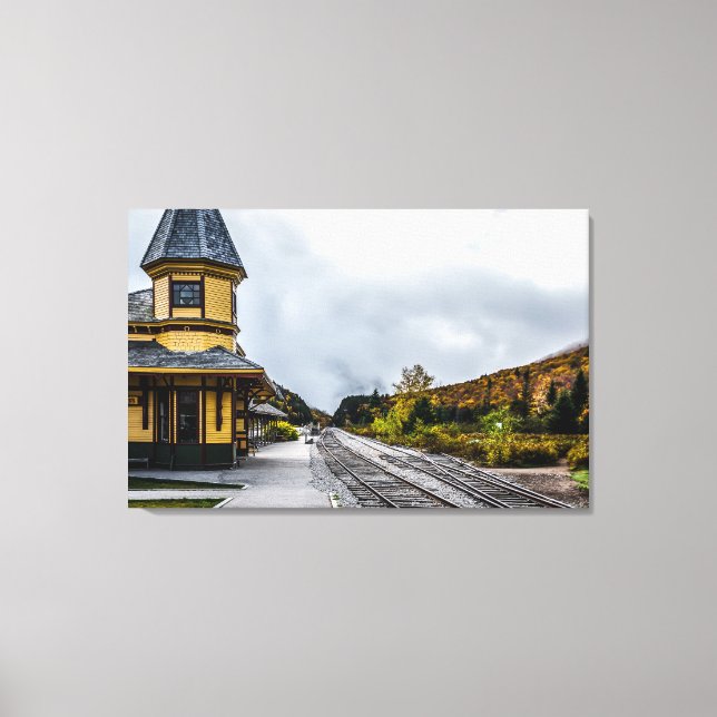 Crawford Notch Train Station Canvas Print (Front)
