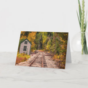 Crawford Notch Train Tracks Greeting Card