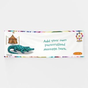 Crawford, painted circus crocodile banner