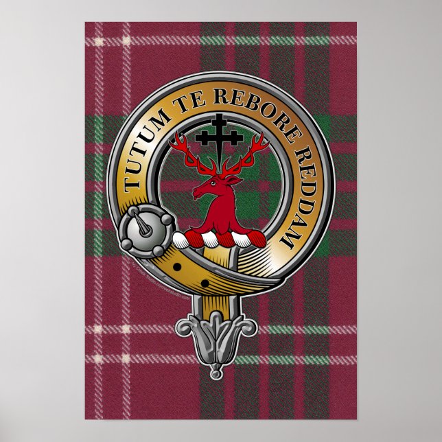 Crawford Tartan & Badge Poster (Front)