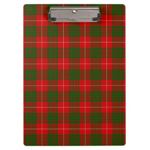 Crawford tartan red green plaid clipboard