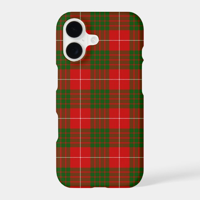 Crawford tartan red green plaid iPhone case (Back)