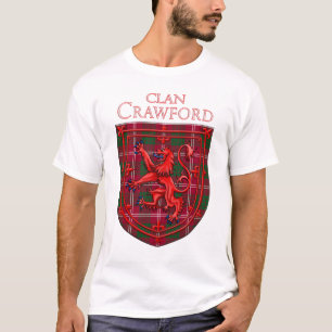 Crawford Tartan Scottish Plaid Lion Rampant T-Shirt