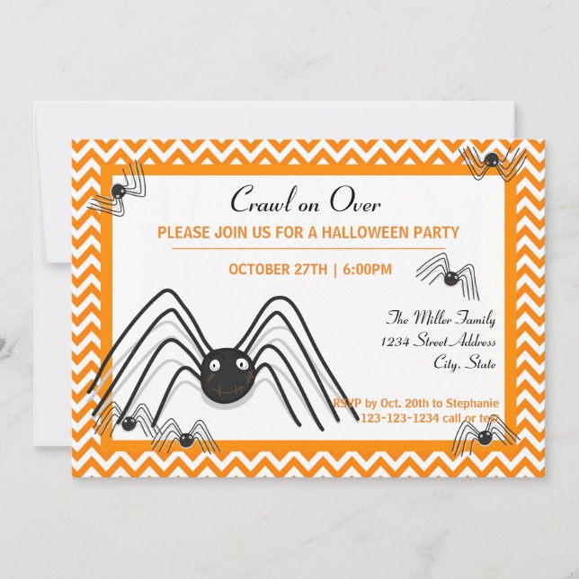 Crawl on Over - Halloween Party Invite (Front)