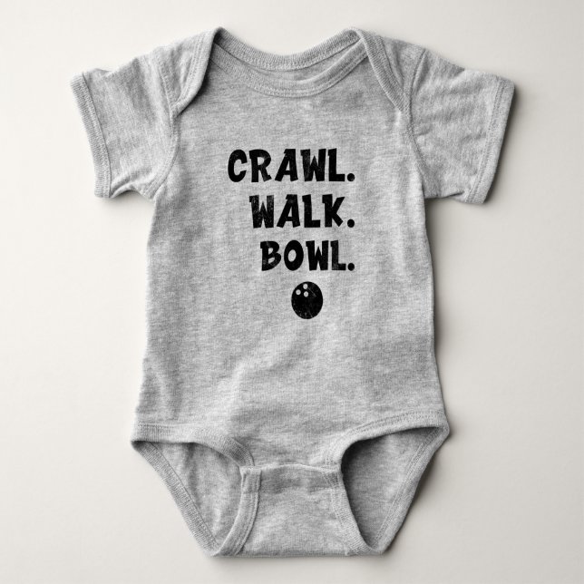 Crawl Walk Bowl, Bowling Baby little Bowling Buddy Bodysuit (Front)