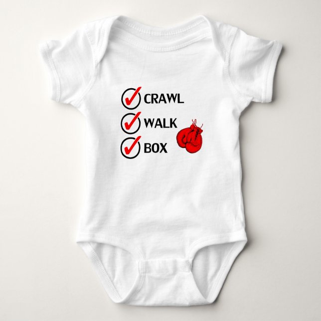 Crawl Walk Box Baby Bodysuit (Front)