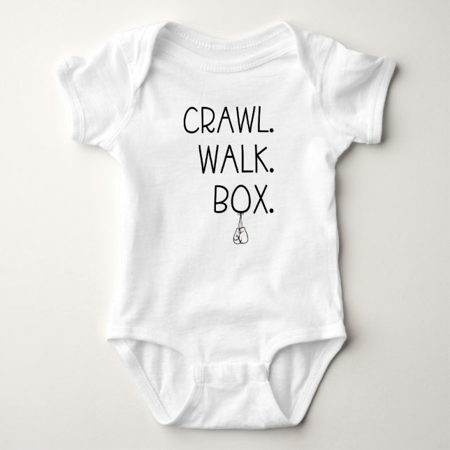 Crawl walk Box, Boxing Baby Bodysuit (Front)