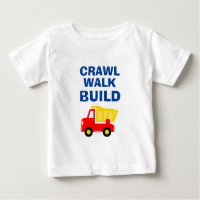CRAWL WALK BUILD cute red toy dump truck