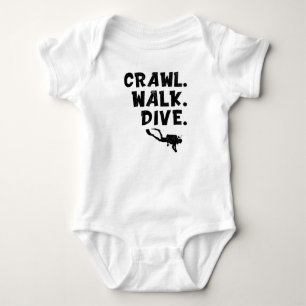 Crawl Walk Dive, Diving Baby Bodysuit