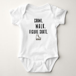 Crawl Walk Figure Skate Figure Skating Baby Bodysuit