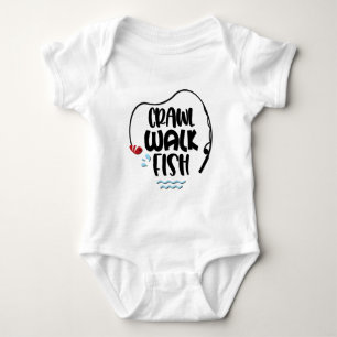 Crawl Walk Fish Baby Bodysuit