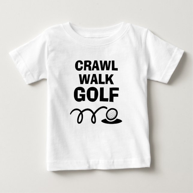 Crawl Walk Golf cute baby top for newborn child (Front)