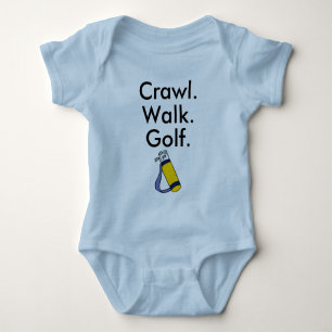 Crawl Walk Golf Golfer Golfing Baby Bodysuit